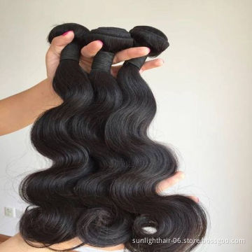 Sunlight Body wave 100%human hair bundle with closure bundles virgin hair raw virgin malaysian indian bundle weave